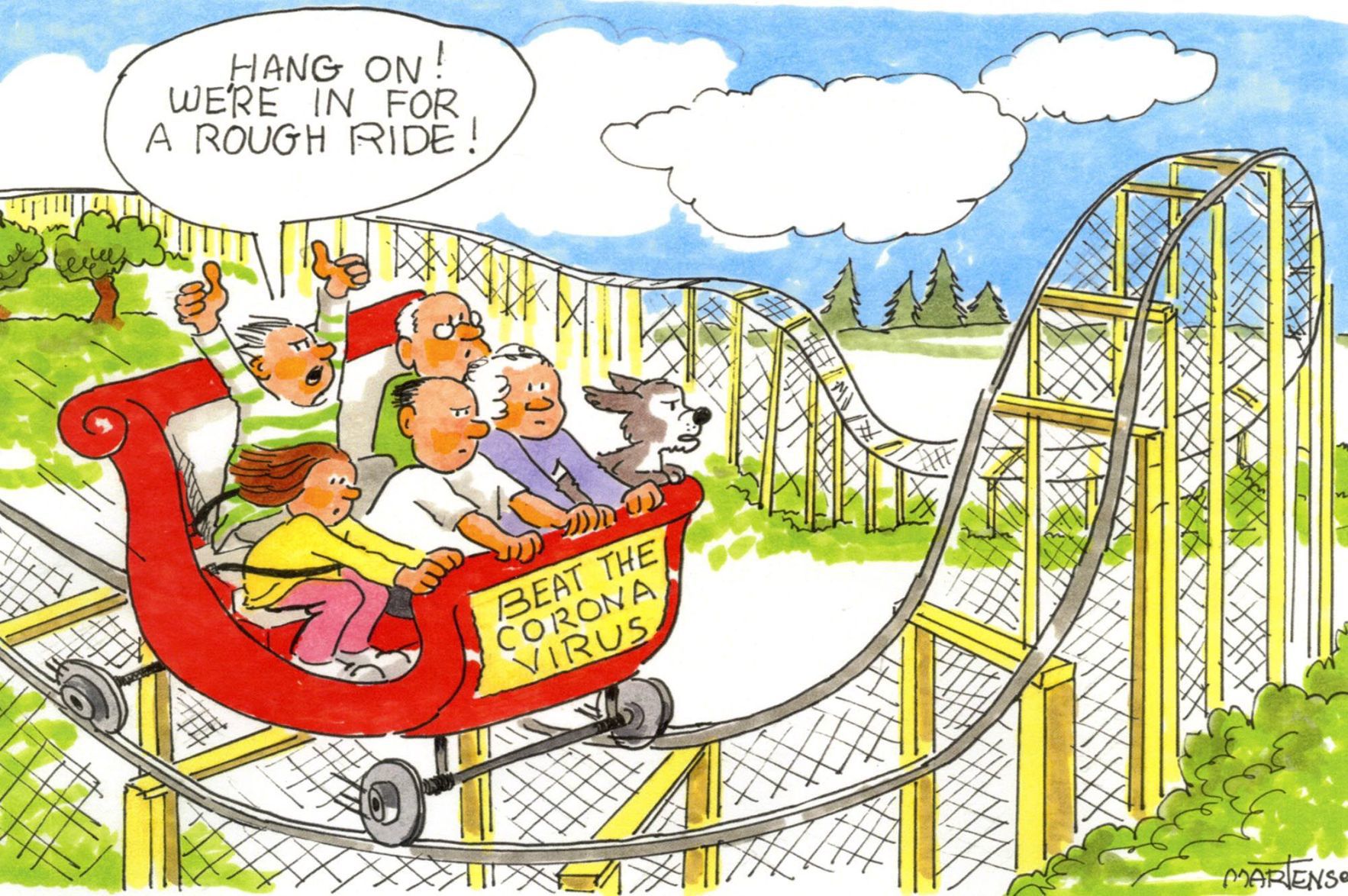 Cartoon comment by Joan Martens